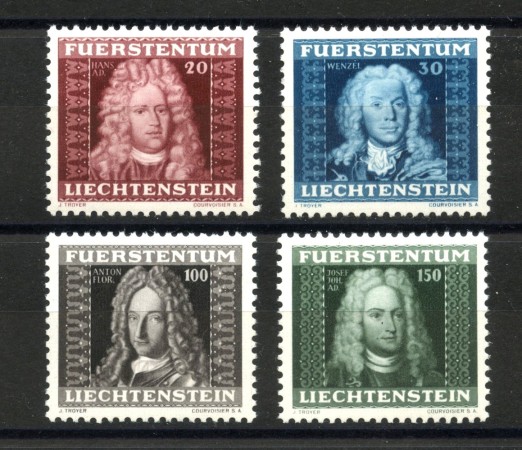 1941 - LIECHTENSTEIN - LOTTO/40900 - PRINCIPI 4 v. - NUOVO