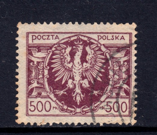1923 - POLONIA- 500m. VIOLETTO BRUNO- USATO - LOTTO/32288