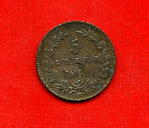 1869 - SAN MARINO - 5 CENTESIMI RAME - LOTTO/M30525