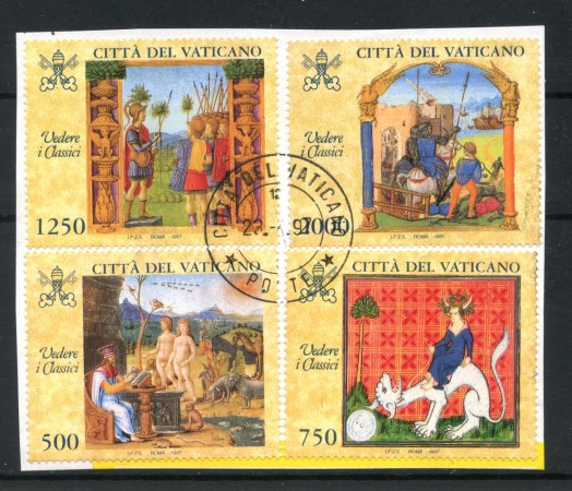 1997 - VATICANO - LOTTO/47695 - VEDERE I CLASSICI 4v. USATI ANNULLO FDC