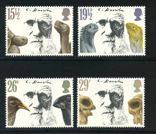 1982 - LOTTO/22121 - GRAN BRETAGNA - CHARLES DARWIN 4v. - NUOVI