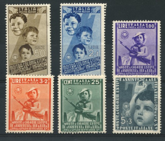 1937 - LOTTO/13982 - REGNO - COLONIE ESTIVE 6v. NUOVI