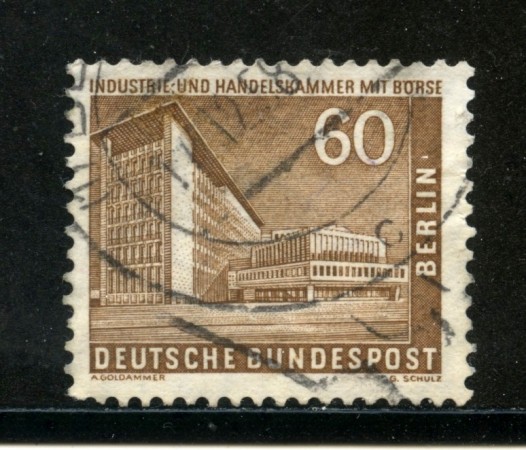 1956/63 - BERLINO - 60p. CAMERA DI COMMERCIO - USATO - LOTTO/29231