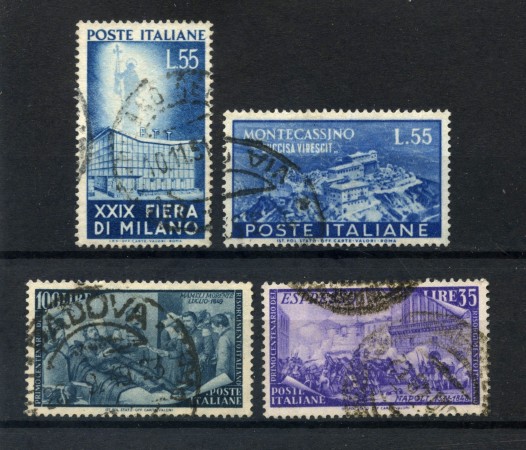 1948/1951 - REPUBBLICA - INSIEME DI 4 FRANCOBOLLI ALTI VALORI USATI - LOTTO/32168