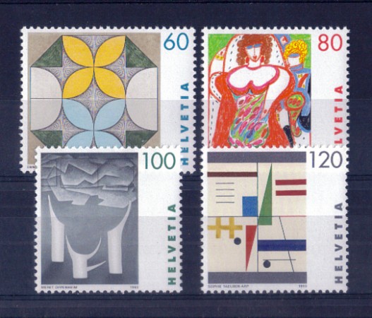 1993 - LOTTO/SVI1437CPN - SVIZZERA - OPERE DI ARTISTE SVIZZERE 4v. - NUOVI