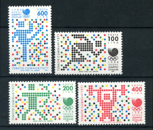 1988 - TURCHIA - LOTTO/19974 - OLIMPIADI SEOUL 4v. - NUOVI