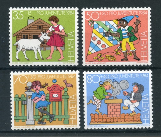 1984 - LOTTO/23591 - SVIZZERA - PRO JUVENTUTE 4v. - NUOVI