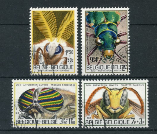 1971 - LOTTO/24510 - BELGIO - SOLIDARIETA' INSETTI 4v. - USATI