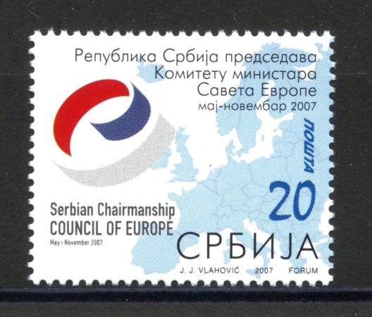 2007 - SERBIA REPUBBLICA - PRESIDENZA CONSIGLIO D'EUROPA  - NUOVO - LOTTO/35058