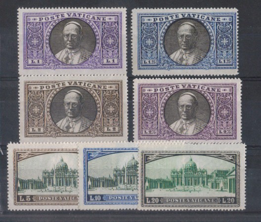 1933 - LOTTO/2632D - VATICANO -  GIARDINI E MEDAGLIONI