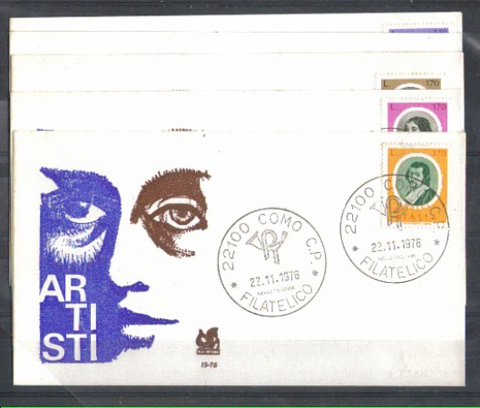 1976 - LOTTO/6652Z - REPUBBLICA - ARTISTI 4° SERIE - FDC