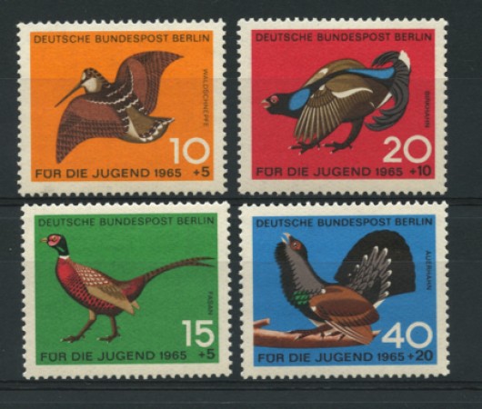 1965 - LOTTO/12592 - BERLINO - PRO GIOVENTU' UCCELLI 4V. - NUOVI