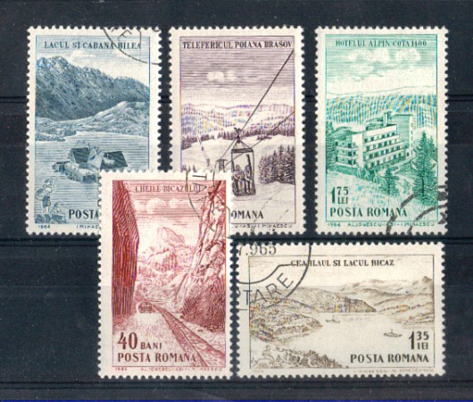 1964 - LOTTO/908 - ROMANIA - PAESAGGI DI MONTAGNA 6v. - USATI