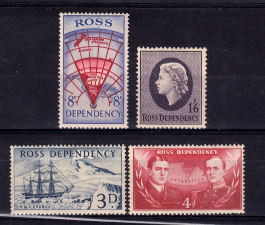 1957 -  ROSS DEPENDENCY - SPEDIZIONE NEO ZELANDESE 4v. - NUOVI