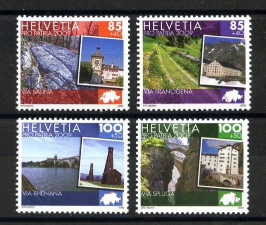 2009 - SVIZZERA - LOTTO/37714 - PRO PATRIA 4v. - NUOVI