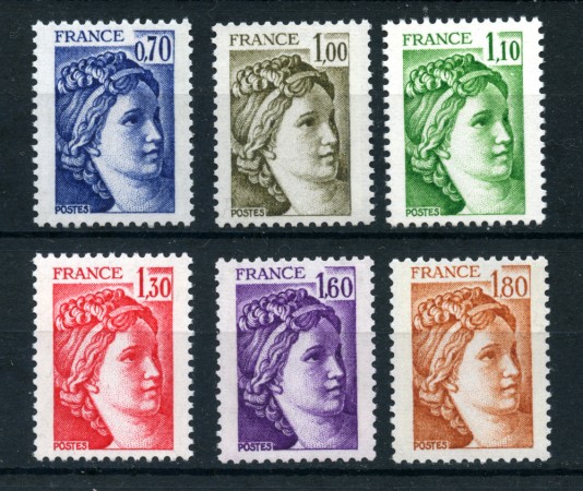 1979 - LOTTO/22644 - FRANCIA - TIPO SABINE  6v. - NUOVI