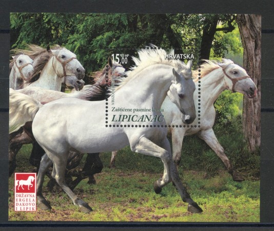 2018 - CROAZIA - RAZZE EQUINE LIPIZZANI - FOGLIETTO NUOVO - LOTTO/33327