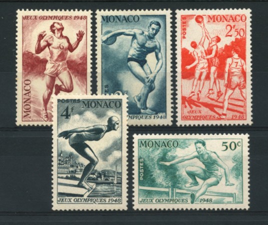 1948 - MONACO - OLIMPIADI DI LONDRA 5v.- LING.
