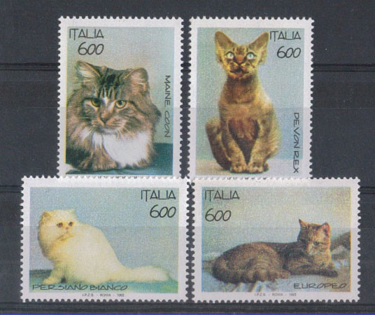 1993 - LOTTO/7009 - REPUBBLICA - GATTI DOMESTICI 4v.