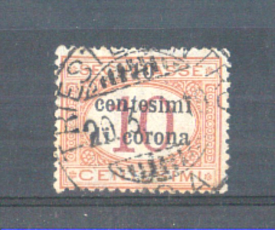1919 - LOTTO/TTT2U - TRENTO e TRIESTE - 10c. SU 10c. SEGNATASSE USATO