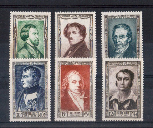 1951 - LOTTO/10861 - FRANCIA - CELEBRITA' 6v. NUOVI