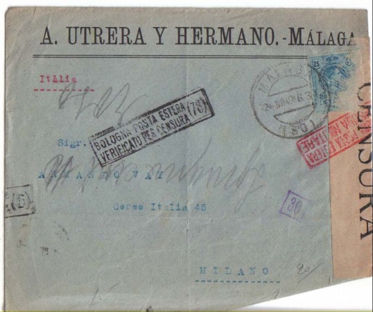 1916 - LOTTO/1653 -  SPAGNA - BUSTA
