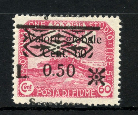 1921 - FIUME - LOTTO/47673 - 0,50 SU 60 CENT. CARMINIO SEGNATASSE - NUOVO TL - VARIETA'