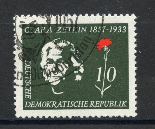 1957 - GERMANIA DDR - CLARA ZETKIN - USATO - LOTTO/36143
