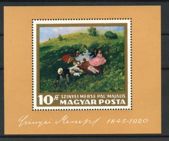1966 - UNGHERIA - PIC NIC IN MAGGIO  QUADRO - FOGLIETTO NUOVO- LOTTO/32643