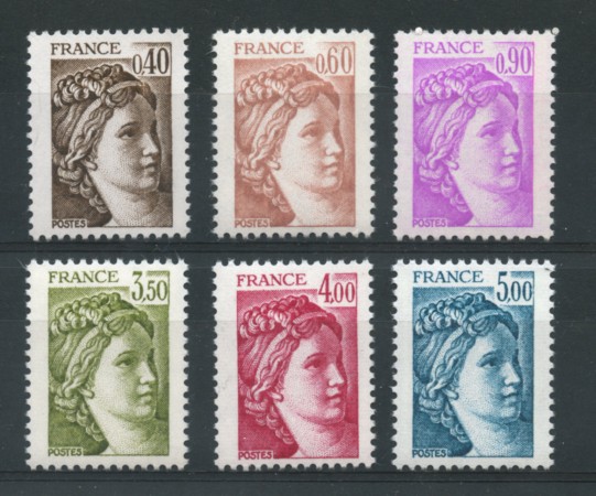 1981 - LOTTO/17443 - FRANCIA -  SABINE GOMMA TROPICALE 6v. - NUOVI