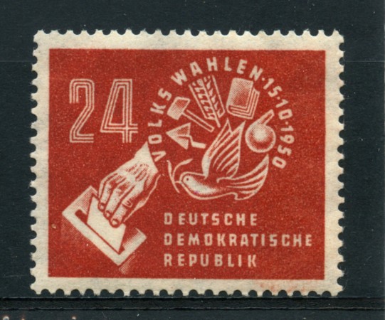 1950 - LOTTO/17522 - GERMANIA DDR - 24p.  ELEZIONI - NUOVO
