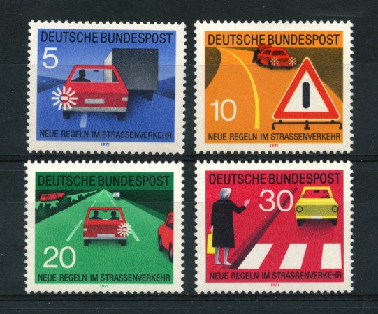1971 - LOTTO/18911 - GERMANIA FEDERALE - NORME STRADALI  II° 4V. - NUOVI