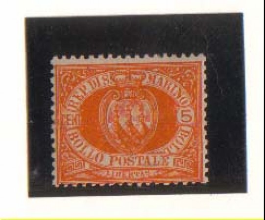 1877/90 - LBF/2721 -  S.MARINO - 5c. GIALLO ARANCIO - T/L