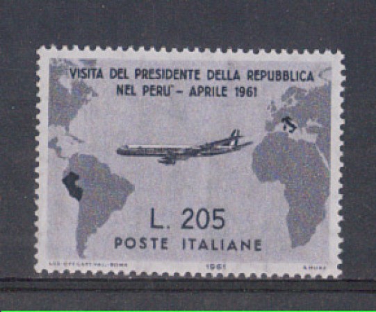 1961 - LOTTO/6385C - REPUBBLICA - 205 L. VISITA GRONCHI