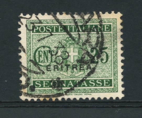 1934 - LOTTO/14959 - ERITREA - 25 CENT.VERDE  SEGNATASSE - USATO