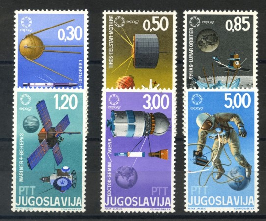 1967 - JUGOSLAVIA - ESPOSIZIONE DI MONTREAL  6v. - LOTTO/34742