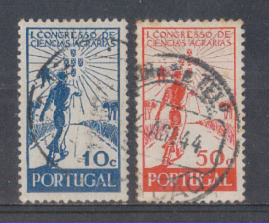 1943 - LOTTO/9712U - PORTOGALLO - SCIENZE AGRARIE 2v. USATI