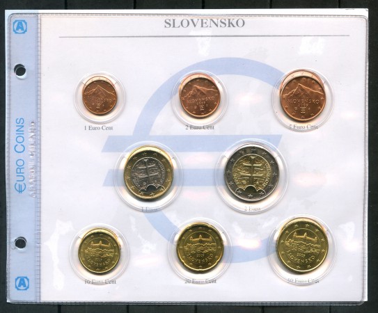 2009 - SLOVACCHIA - EURO SERIE COMPLETA 8. FIOR DI CONIO - LOTTO/M30649