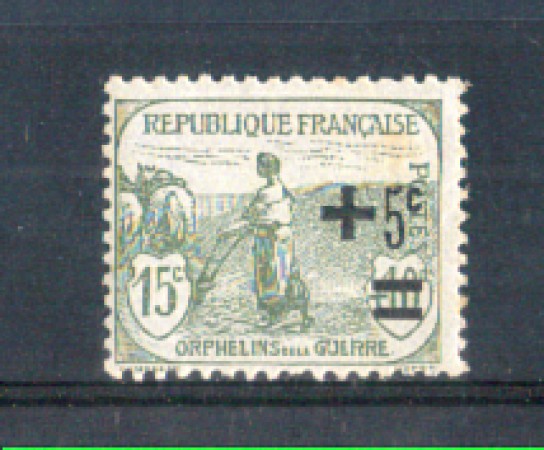 1922 - LOTTO/FRA164L - FRANCIA - 5c. su 15+10c. PRO ORFANI LING.
