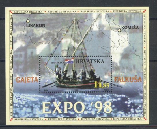 1998 - CROAZIA  - EXPO 98 A LISBONA - FOGLIETTO NUOVO - LOTTO/32848