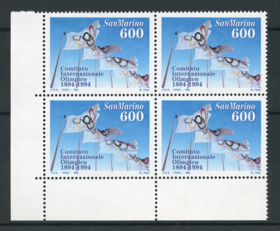 1994 - LOTTO/8140QN - SAN MARINO - COMITATO OLIMPICO QUARTINA NUOVI