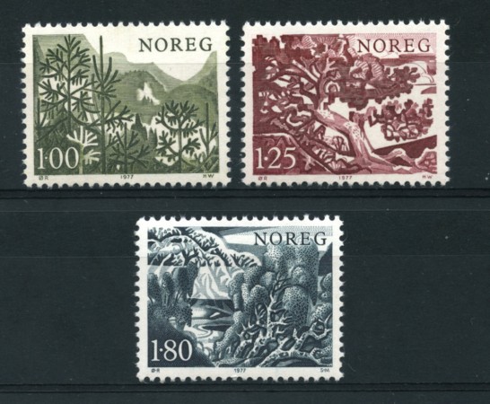 1977 - LOTTO/16779 - NORVEGIA - ALBERI 3v. - NUOVI