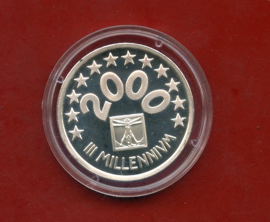2000 - ITALIA - MEDAGLIA CELEBRAZIONI EURO 2000 - ARGENTO - LOTTO/M30110
