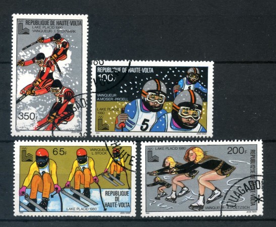 1980 - ALTO VOLTA REPUBBLICA -  LOTTO/30005 - OLIMPIADI DI LAKE PLACID 4 v. - USATI - 