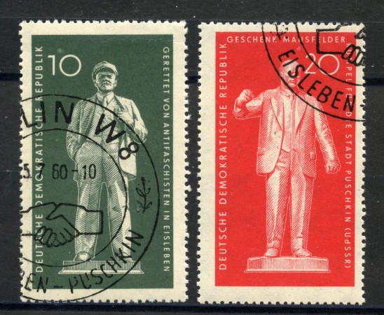 1960 - GERMANIA DDR - MONUMENTI 2v. - USATI - LOTTO/36172