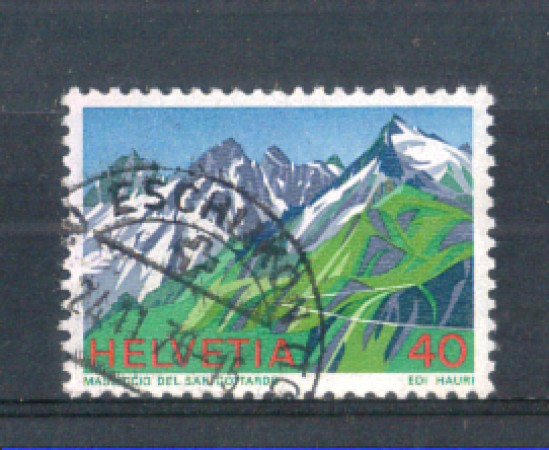 1976 - LOTTO/SVI1011U - SVIZZERA - 40c. S.GOTTARDO - USATO