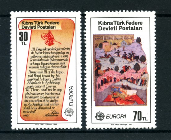1982 - CIPRO TURCA - LOTTO/22144 - EUROPA  2v. - NUOVI