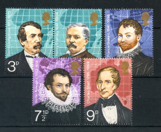 1973 - GRAN BRETAGNA - ESPLORATORI 5v. - NUOVI - LOTTO/26334