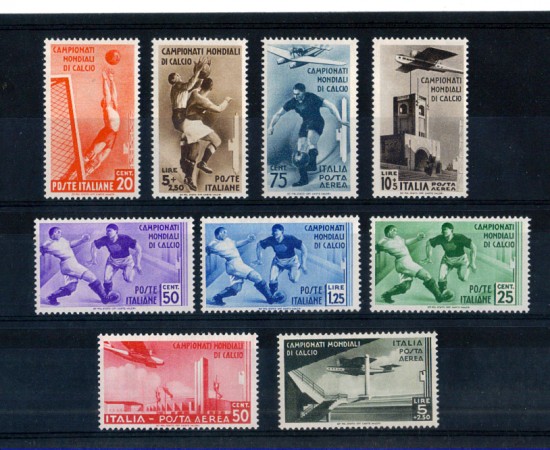 1934 - LOTTO/REG10593 - REGNO - MONDIALI DI CALCIO 9v. - NUOVI