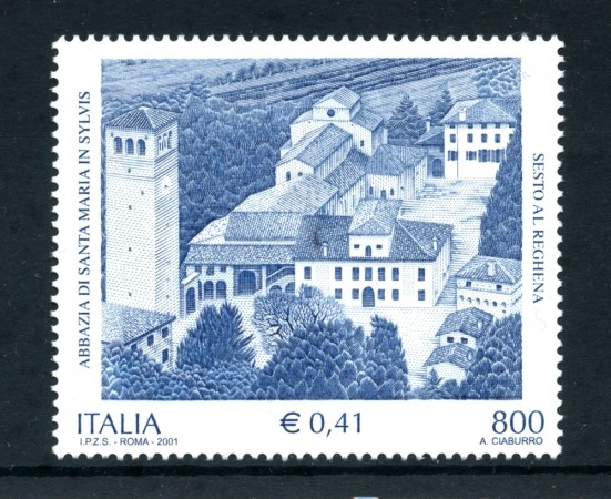 2001 - REPUBBLICA - ABBAZIA DI SYLVIS - NUOVO - LOTTO/25652